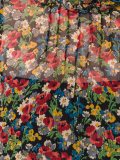 floral ruffle neck blouse
