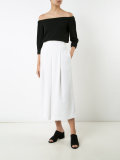 flared cropped trousers