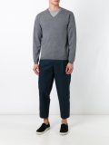 neck contrast jumper
