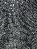 V-neck midi knitted poncho