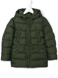 hooded down coat