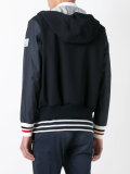 hooded bomber jacket  