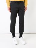 slim fit cropped trousers