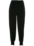 slit cuff cropped trousers