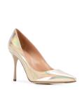 metallic stiletto pumps