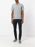 striped detail polo shirt