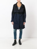 drawstring waist parka