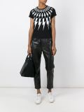 lightning bolt print T-shirt