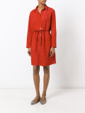 belted shirt dress