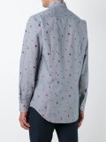 checked embroidered shirt