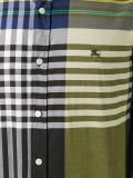 colour block checked shirt 