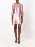 sequined shift dress