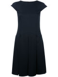 cap sleeve pleated dress