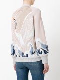 waves pattern bomber jacket