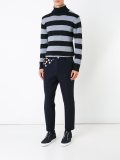 striped high neck jumper