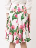 midi flared floral skirt