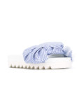 checked bow sandals 