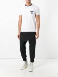 striped trim T-shirt