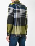 colour block checked shirt 