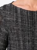 striped boat neck sweatshirt