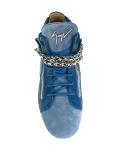 chain-trimmed mid-top sneakers