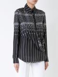 printed draped shirt