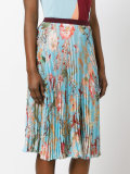 floral print pleated skirt 