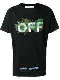 leaf embroidered T-shirt