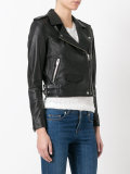 zipped biker jacket 
