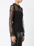 sheer longsleeves blouse