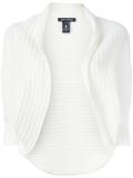 three-quarters sleeve ribbed cardigan