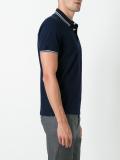 striped collar polo shirt