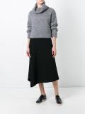 asymmetric midi skirt