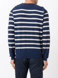 stripe buttoned side jumper