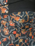 one shoulder foliage print dress