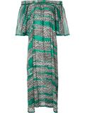 long off-the-shoulder dress 