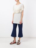 pleated trim blouse