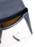 colour block satchel tote