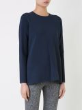 micro crepe crew neck sweater 
