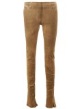 stretch skinny leather  trousers
