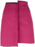 Pied-de-poule mismatched mini skirt