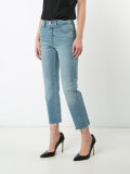 straight cropped jeans
