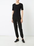 tubular stitched cut out back T-shirt