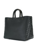 interlaced eyelets tote