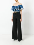 off-shoulder denim top