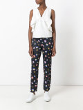 pansy print track pants