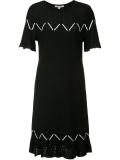 perforated knitted dress