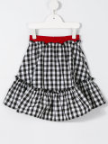 checked skirt 