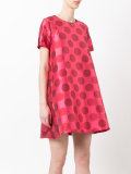 pois print flared dress