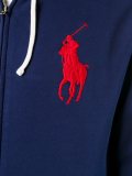 embroidered logo hoodie